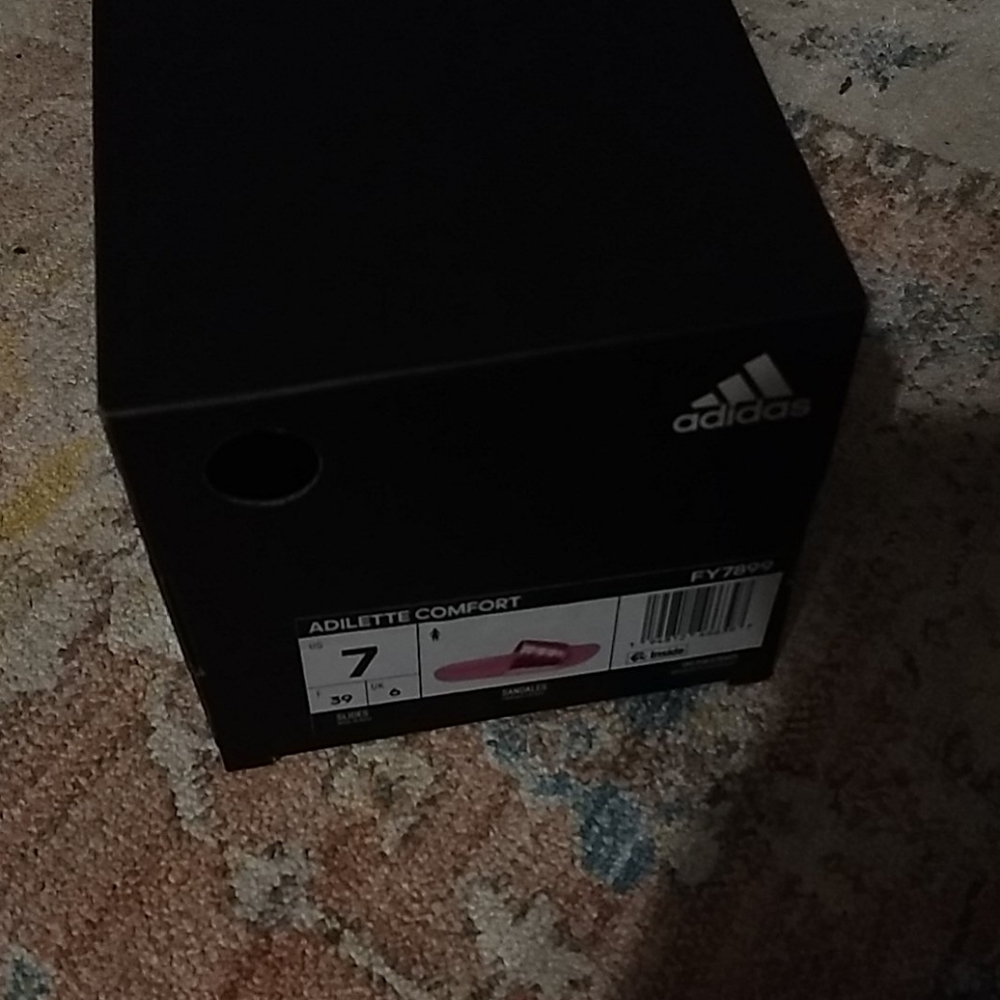Adidas pink slides!